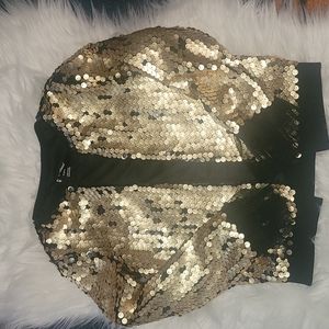Beautiful gold and black sequin Art Class jacket size 6/6x